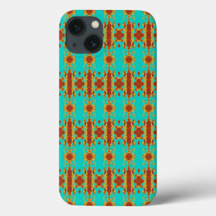 Case-Mate iPhone Case Rustique Cuivre Rouge Turquoise Vert Motif