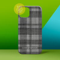 Rustique moderne Lin Plaid Nom du Motif Black Grey