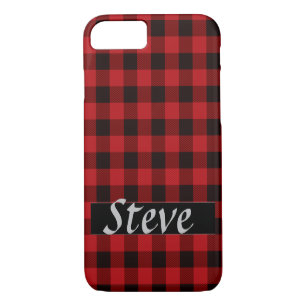 Coque Case-Mate Pour iPhone Rustique rouge et noir plaid