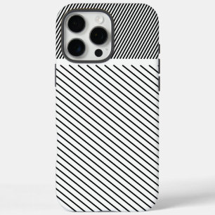 Coques iPhone 16 Pro Max Rythme diagonal en noir et blanc