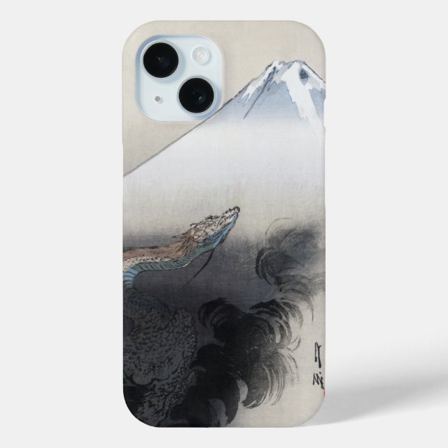 Coques Case-Mate iPhone Ryu Shoten : Dragon éblouissant sur Fuji, Japon (Verso)