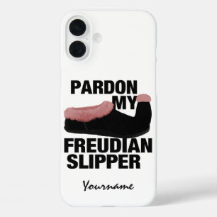 Coques iPhone 16 Plus Sacoche freudienne personnalisée monogramme
