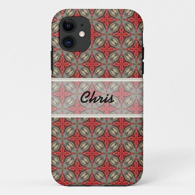 Coques Case-Mate iPhone Sacoche téléphonique Brown Iphone rouge (Dos)
