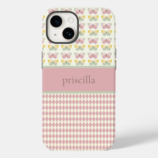 Coques Case-Mate iPhone Sacoche téléphonique pour papillons personnalisés (Verso)