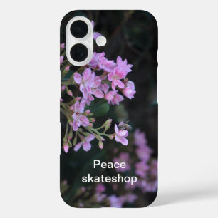 Coques iPhone 16 Sacs de téléphone à édition violet de paix