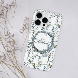 Case-Mate iPhone Case Sage Silver Green Floral Nom Coque-Mate