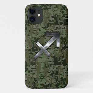 Case-Mate iPhone Case Sagittarius Zodiac Sign on Woodland Camouflage