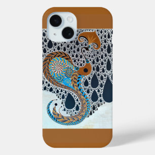 Coque Pour iPhone 15 Sahara Pearls Tribal Exotic Peacock