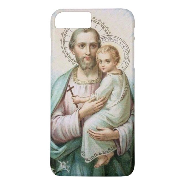 Coques Case-Mate iPhone Saint Joseph Bébé Jésus Croix Lily (Dos)