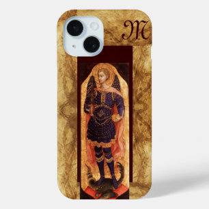 Coque Pour iPhone 15 SAINT MICHAEL ARCHANGEL AVEC monogramme DRAGON