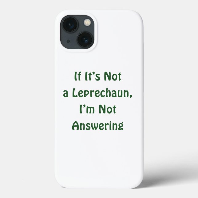 Coques Case-Mate iPhone Saint Patrick, texte drôle, Leprechaun (Verso)