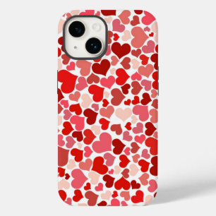 Coque Pour iPhone 14 Saint Valentin Amour Coeurs rouges
