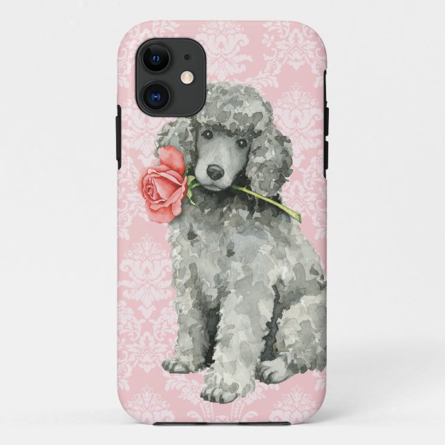 Coques Case-Mate iPhone Saint Valentin Rose Standard Poodle (Dos)