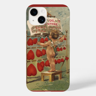 Coques Pour iPhone Saint-Valentin victorien vintage, Cupidon et cœurs