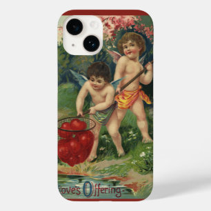 Coque Pour iPhone 14 Saint-Valentin victorien vintage, Offrande de l'am