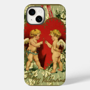 Coques Pour iPhone Saint Valentin vintage, Cherubs à faire un voeu