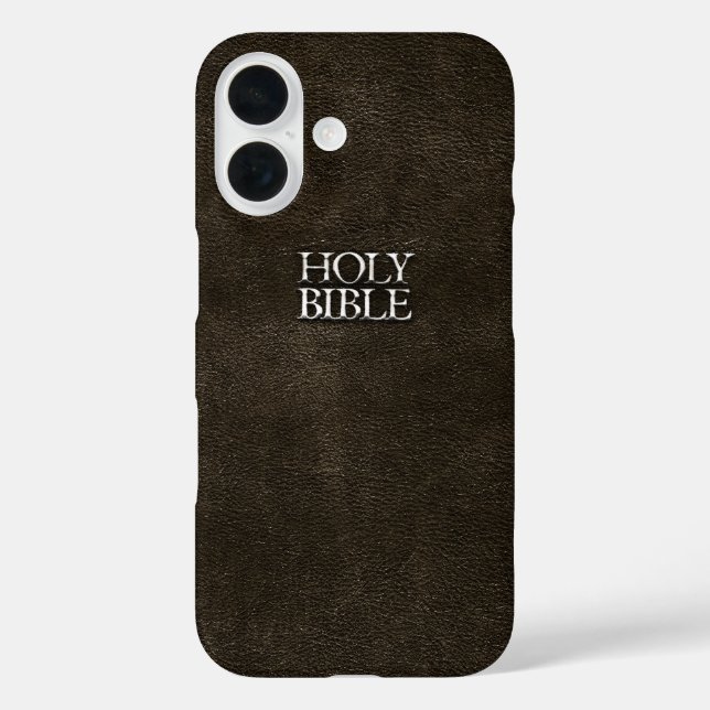 Coques Case-Mate iPhone Sainte Bible Religion chrétienne Faux Cuir Brown (Verso)