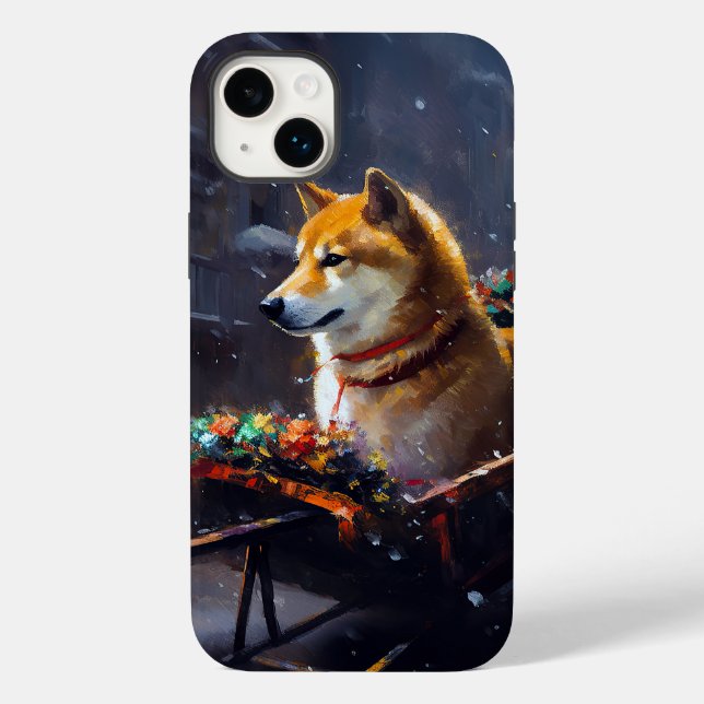 Coques Case-Mate iPhone Saison de Noël de Shiba Inu (Verso)