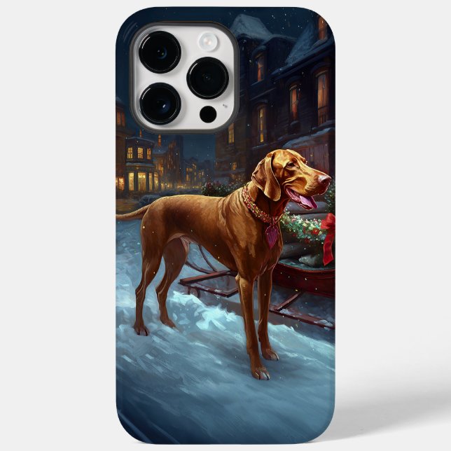 Coques Case-Mate iPhone Saison de Noël de Vizsla (Verso)