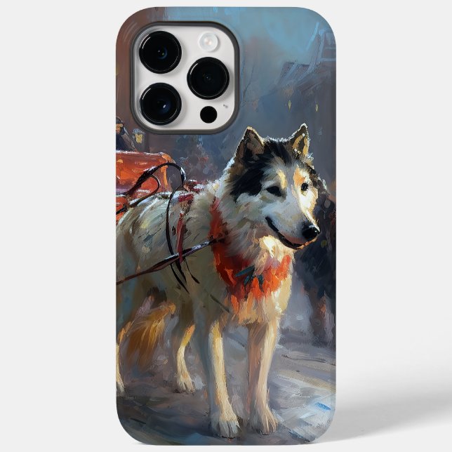 Coques Case-Mate iPhone Saison de Noël du Malamute de l'Alaska (Verso)