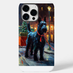 Coque Pour Pour iPhone 14 Pro Max Saison de Noël du Terrier écossais