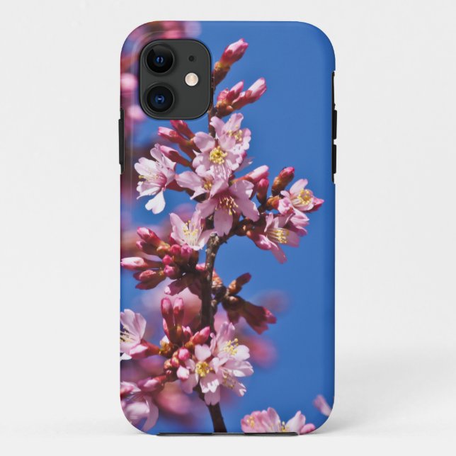 Coques Case-Mate iPhone Sakura Cerry Blossoms Touché Bleu (Dos)