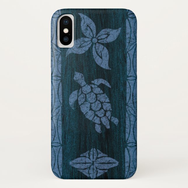 Coques Case-Mate iPhone Samoan Tapa Hawaiian Faux Wood Surboard (Dos)