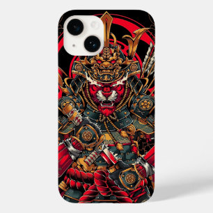 Coque Pour iPhone 14 Samouraï japonais, Tiger Samouraï, katana