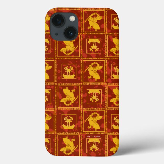 Coques Case-Mate iPhone Samurai Jack & Aku Golden Silhouette Motif (Verso)