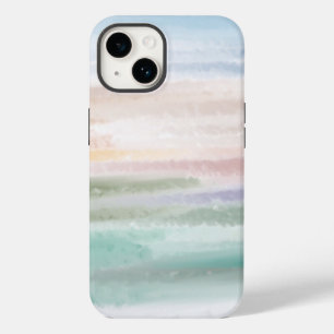 Coque Pour iPhone 14 Sandy Beach Ocean Waves Coucher de soleil Couleur