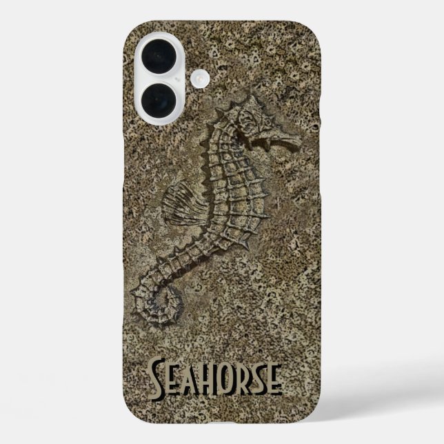 Coques Case-Mate iPhone Sandy Textured Seahorse Photo (Verso)