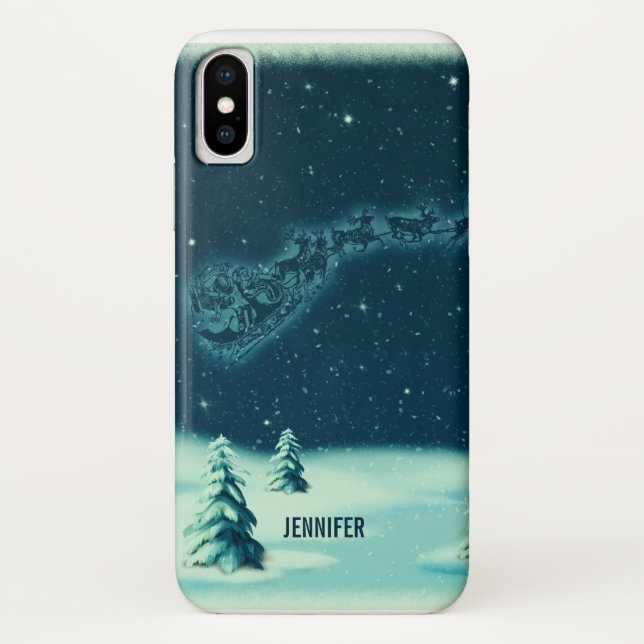 Coques Case-Mate iPhone Santa and his Reindeers (Dos)