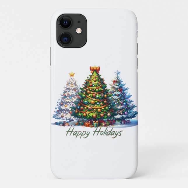 Coques Case-Mate iPhone sapin de Noël  (Dos)