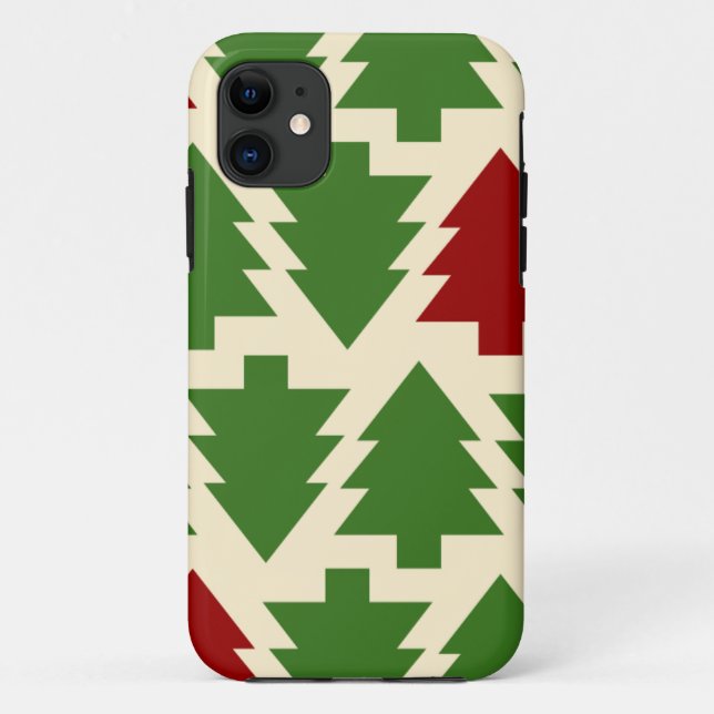 Coques Case-Mate iPhone Sapins de Noël Motif de Fêtes (Dos)