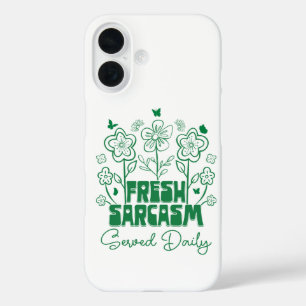 Coques iPhone 16 Sarcasme frais servi quotidiennement Fleurs mignon