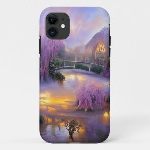 Case-Mate iPhone Case Saule rose au coucher du soleil près de l'étang