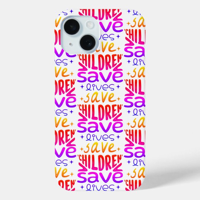 Coques Case-Mate iPhone Sauver les enfants, sauver des vies (Verso)