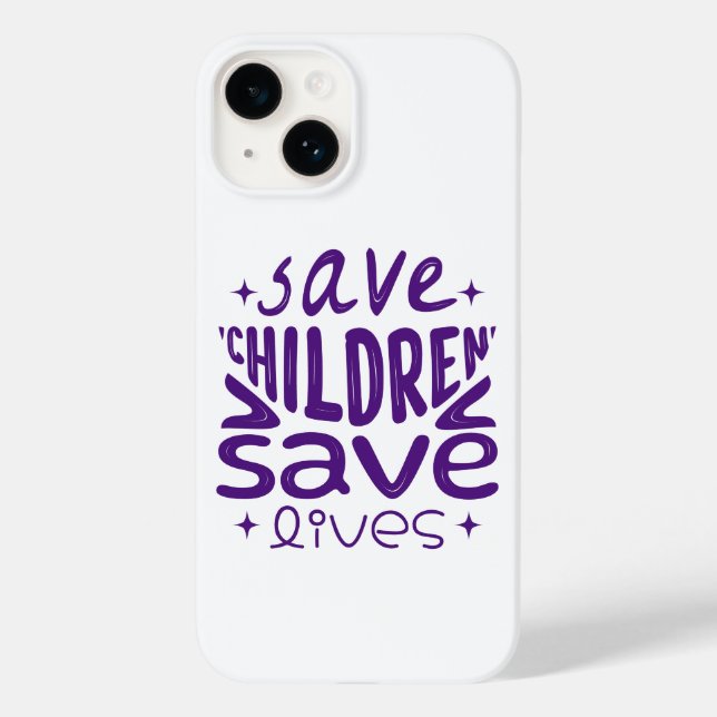 Coques Case-Mate iPhone Sauver les enfants, sauver des vies (Verso)