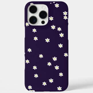 Coques iPhone 16 Pro Max Scattered Daisies on Deep Purple Phone Case