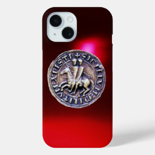 Coque Pour iPhone 15 SCEAU DES CHEVALIERS MODÈLE Bourgogne rouge