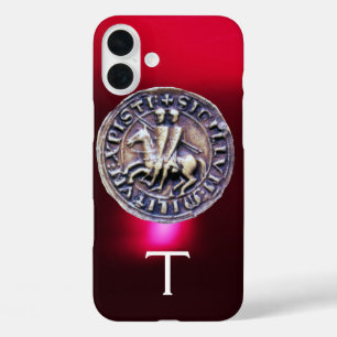 Coques iPhone 16 Plus SCEAU DES CHEVALIERS MODÈLE MONOGRAMME Bourgogne
