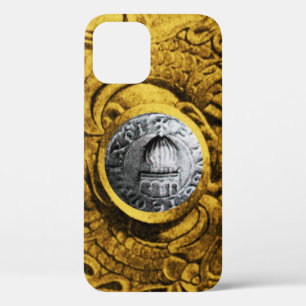 Coque iPhone 12 SCEAU DES CHEVALIERS MODÈLE or jaune