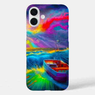 Coques iPhone 16 Plus Scène de bateau d'Artsy
