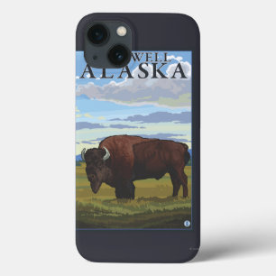 Etui iPhone 13 Scène de bison - Fairwell, Alaska