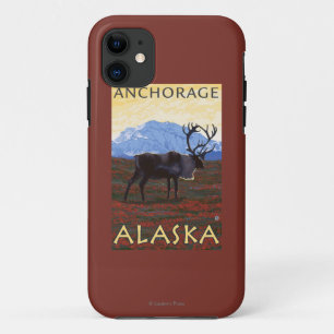 Coque Case-Mate Pour iPhone Scène de caribou - Anchorage, Alaska