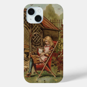 Coque Pour iPhone 15 Scène de jardin de campagne de style vintage