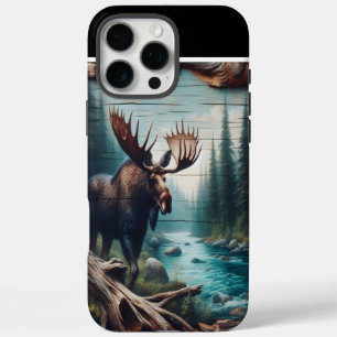 Coques iPhone 16 Pro Max Scène de la rivière Moose