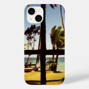 Coque Pour iPhone 14 Scène de plage tropicale Fiji Beach iphcnm