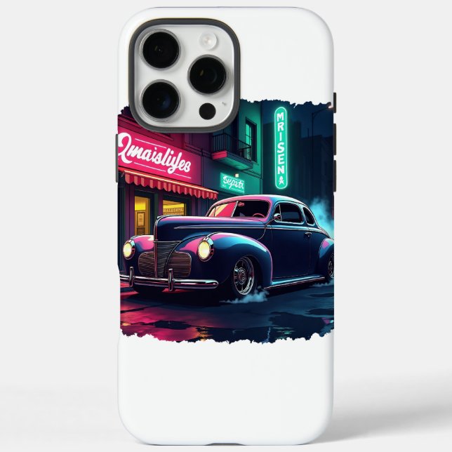 Coques Case-Mate iPhone Scène de rue rétro Art (Verso)