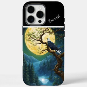 Coques iPhone 16 Pro Max Scène de saule doré sur la Lune d'Aigle